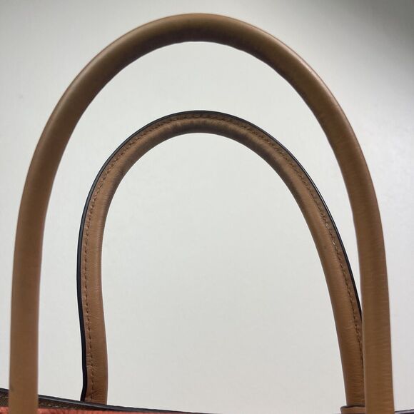 Michael Kors Studio Mercer Large Leather Tote Orange Acorn Handbag Purse Edgy - Picture 15 of 16